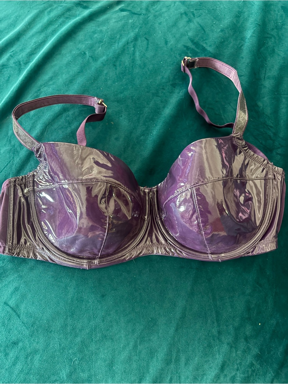 Savage Fenty X 40DDD Purple Patent Balconette Bra - Women Intimates